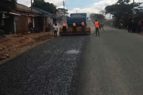 Dumping of the road for formation